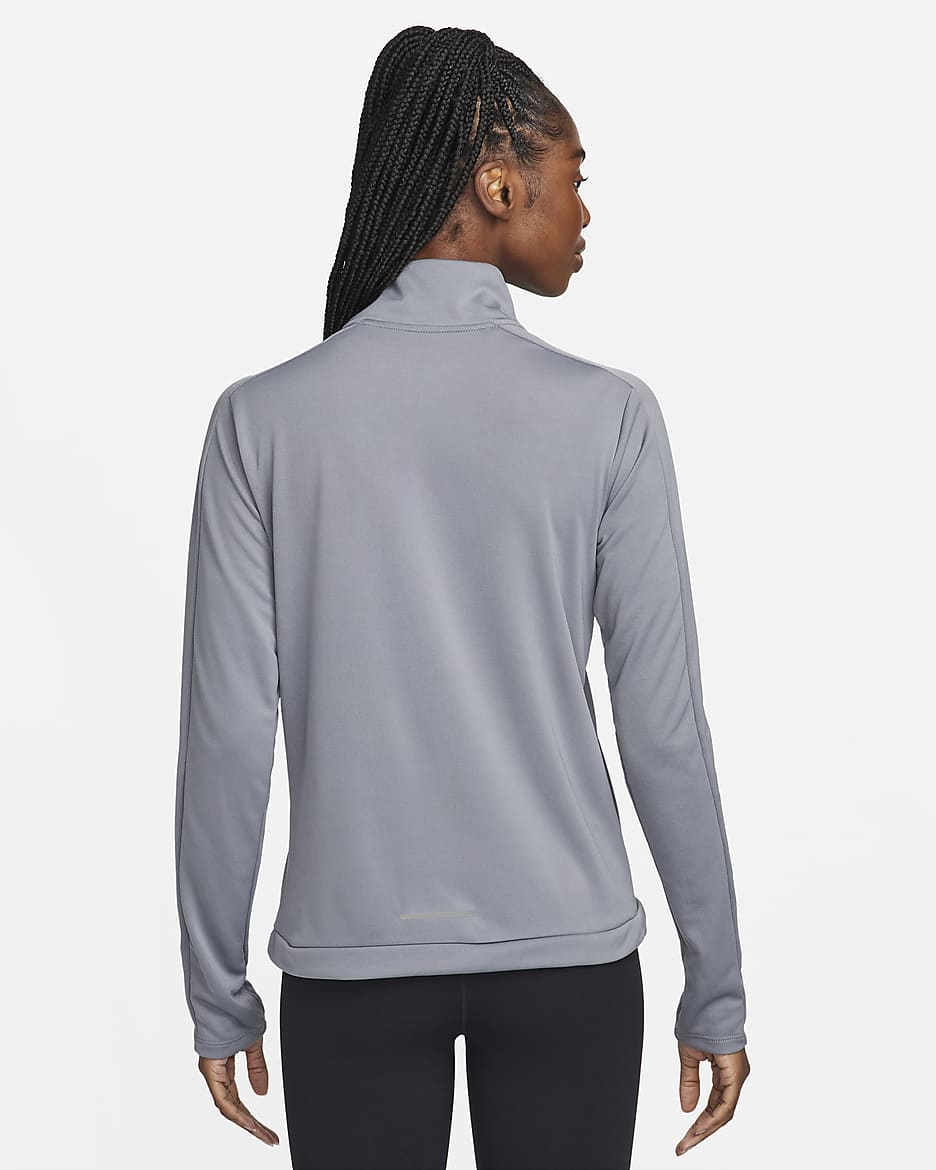 Grey nike half zip women's best sale